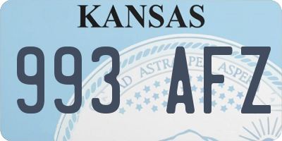 KS license plate 993AFZ
