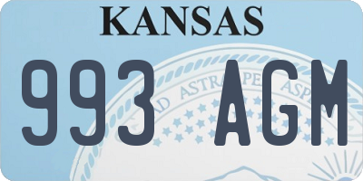 KS license plate 993AGM