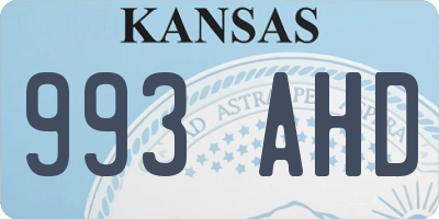 KS license plate 993AHD