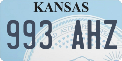 KS license plate 993AHZ