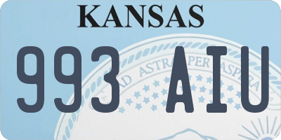 KS license plate 993AIU