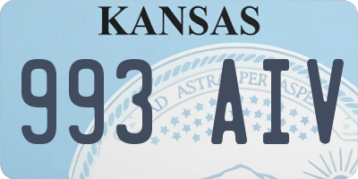 KS license plate 993AIV