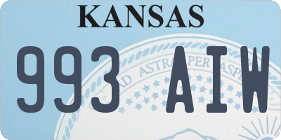 KS license plate 993AIW