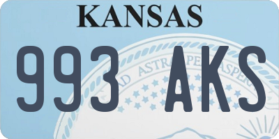 KS license plate 993AKS