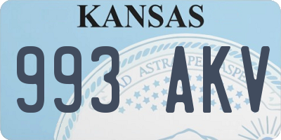 KS license plate 993AKV