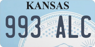 KS license plate 993ALC