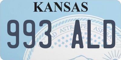 KS license plate 993ALD