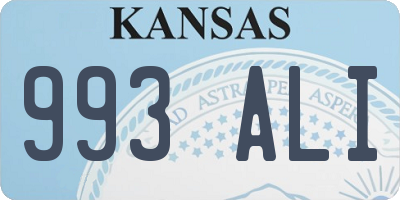 KS license plate 993ALI