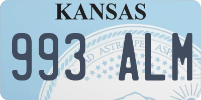 KS license plate 993ALM