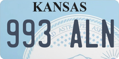 KS license plate 993ALN