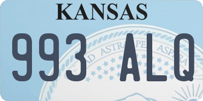 KS license plate 993ALQ