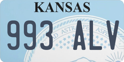 KS license plate 993ALV