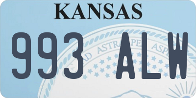 KS license plate 993ALW