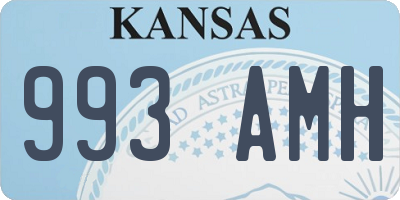KS license plate 993AMH