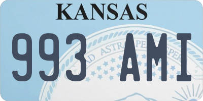 KS license plate 993AMI