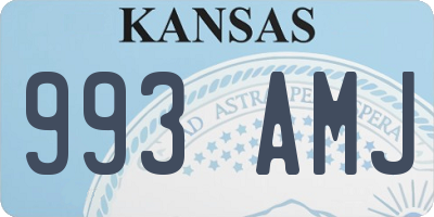 KS license plate 993AMJ
