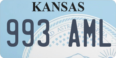 KS license plate 993AML