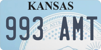 KS license plate 993AMT