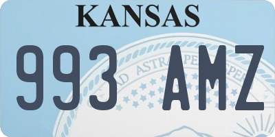 KS license plate 993AMZ