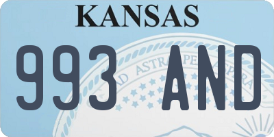 KS license plate 993AND