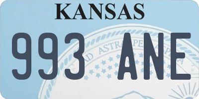 KS license plate 993ANE