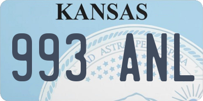KS license plate 993ANL