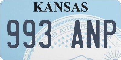 KS license plate 993ANP