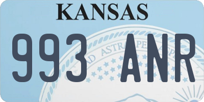 KS license plate 993ANR