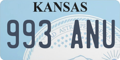 KS license plate 993ANU