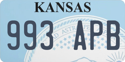 KS license plate 993APB