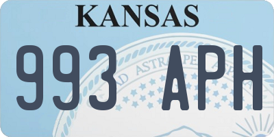 KS license plate 993APH