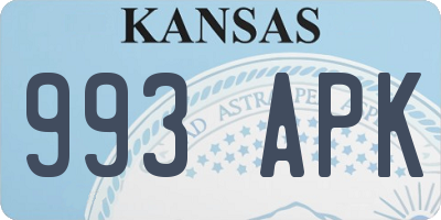 KS license plate 993APK