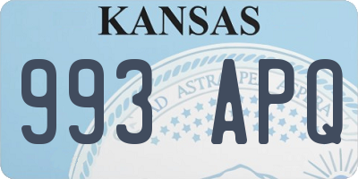 KS license plate 993APQ