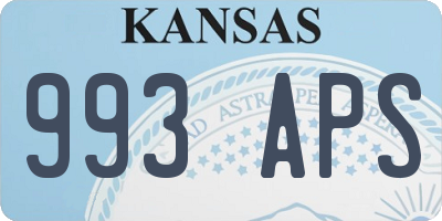 KS license plate 993APS
