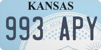 KS license plate 993APY
