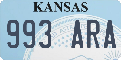 KS license plate 993ARA