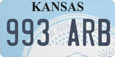 KS license plate 993ARB