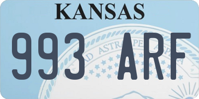 KS license plate 993ARF