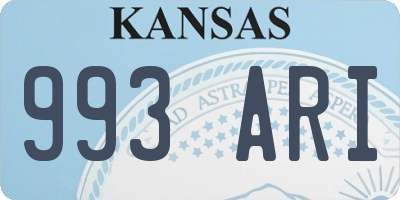 KS license plate 993ARI