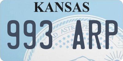 KS license plate 993ARP