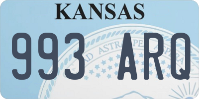 KS license plate 993ARQ