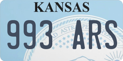 KS license plate 993ARS