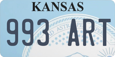 KS license plate 993ART