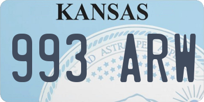 KS license plate 993ARW