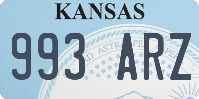 KS license plate 993ARZ