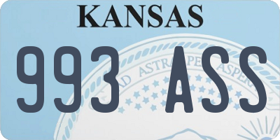 KS license plate 993ASS