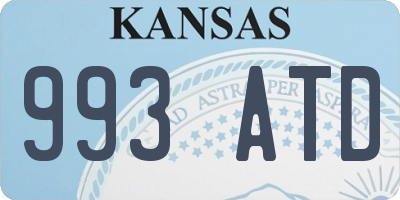 KS license plate 993ATD