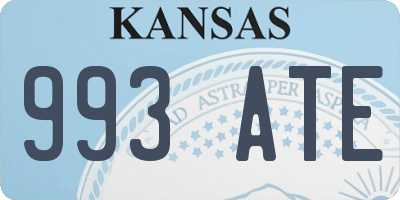 KS license plate 993ATE