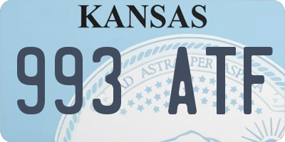 KS license plate 993ATF