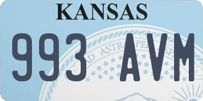 KS license plate 993AVM